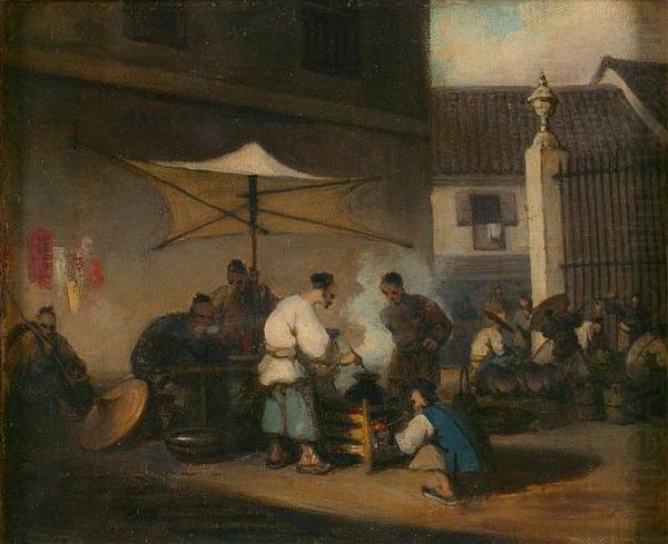 Chinese Street Scene at Macao, George Chinnery